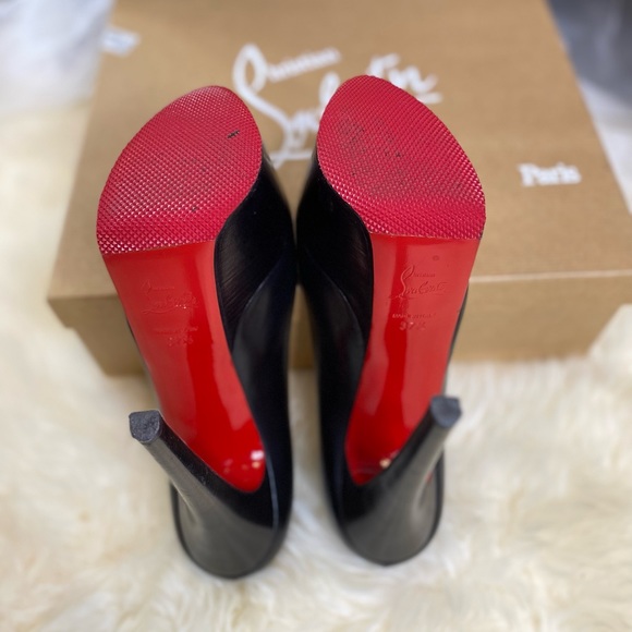 Christian Louboutin Dolly Leather Red Sole Platform Pumps - Picture 8 of 8